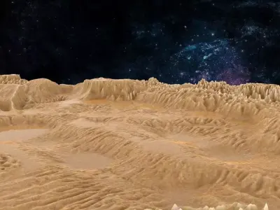 Alien planet scenery 3D model
