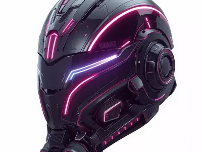 Cyber-Tech Tactical Helmet 3D Model Low-poly 3D model