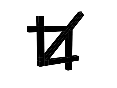 Crop Symbol V1 001 Low-poly 3D model