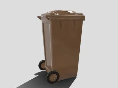 Recycle bin Low-poly 3D model buy