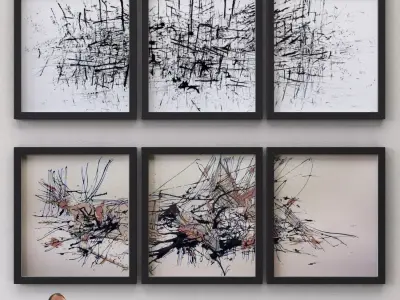 PETER FOUCAULT SET-02 Framed Low-poly 3D model