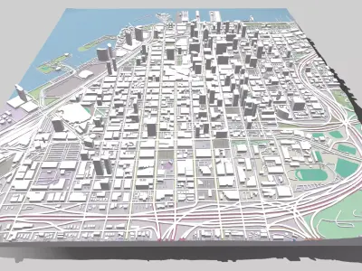 Cityscape San Diego California USA 3D model