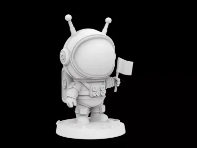 Chunky Space Explorer Cartoon Figurine 3D print model