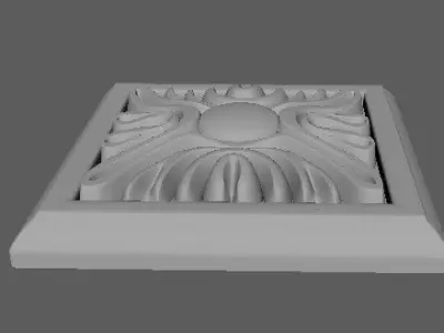 rosette ornament 3D model buy