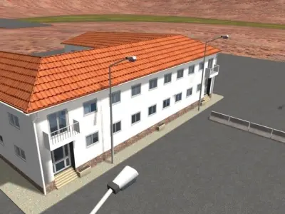 Hispanic village 3D model