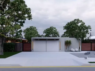 3D Exterior Scene 3D model design garden and landscape 3D model