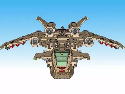 6mm and 8mm Birdstorm Superheavy Dropship 3D print model