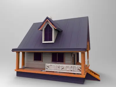 modern house 3D print model