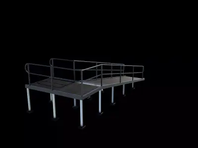 Wheelchair ramp 3 3D model