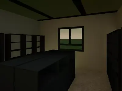 Military Base  Vehicle Hangar Building Modular  GameReady Low-poly 3D model