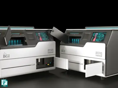 scifi laboratory equipment-modern laboratory Low-poly 3D model