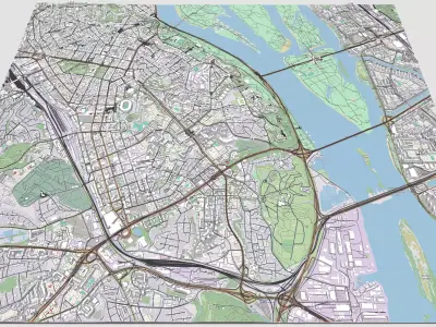 Cityscape Kyiv Ukraine fragment city 3D model