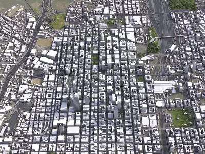 Johannesburg - 3D City Model Low-poly 3D model