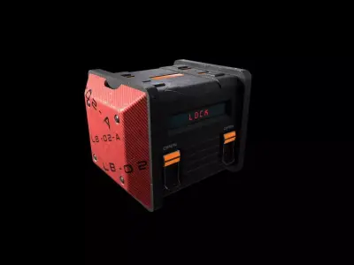 sci fi box - low poly Low-poly 3D model