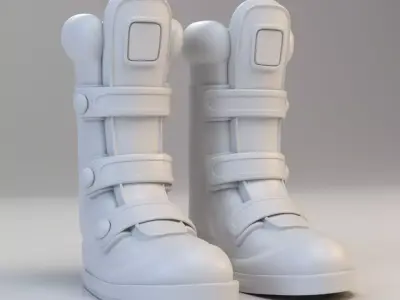 Cartoon Cyber Boots 3D model