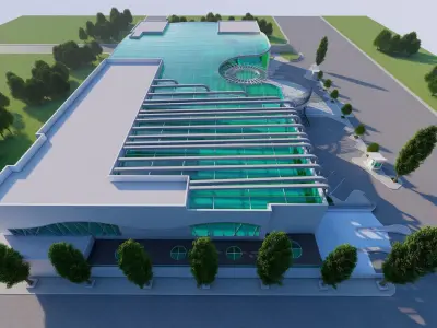 Futuristic Skyscraper-Building office-Modern office 3D model
