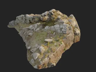 3d scanned rock cliff J2 3D model