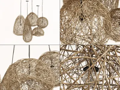 Branch dry decor lamp  n3 3D model