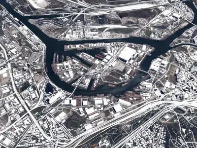 Cityscape Gdansk Poland 3D model