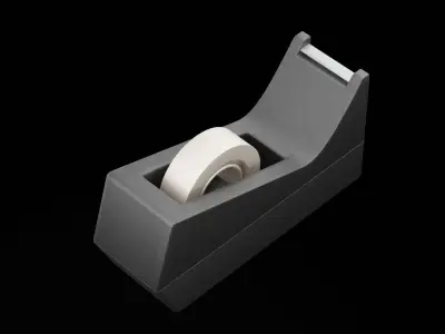 Tape Dispenser Low-poly 3D model