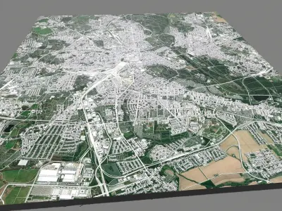 Cityscape Leipzig Germany 3D model