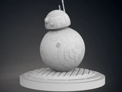 BB8 From Star Wars Statue 3D print model