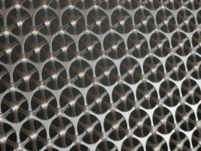 Brushed Aluminum Perforated Metal Grill PBR Seamless Texture purchase
