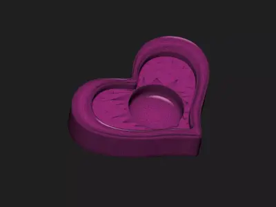 hearth candle holder 3D print model