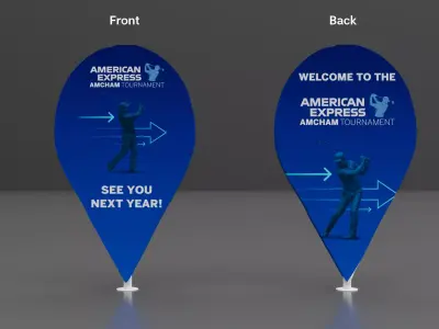 flags with gate with 3D model