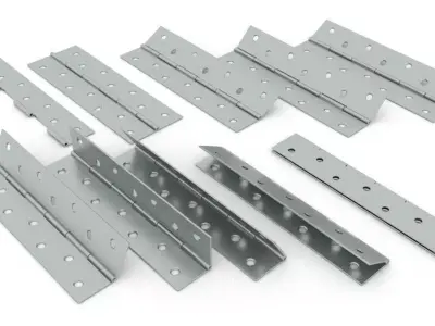 Simple narrow hinge 3D model