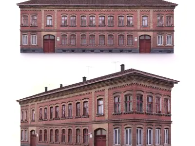 Classic building  Low-poly 3D model