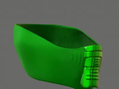 Gas mask helmet 3d model scifi Low-poly  Low-poly 3D model 220