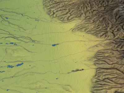Almaty - Topography Terrain Model 3D Model Pack