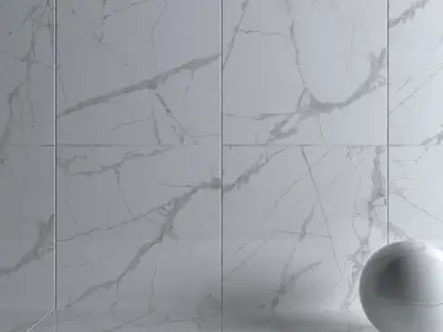 Wall Tiles Museum Glacier White 120x120 Set 1 Texture