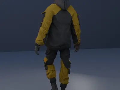 Scifi Character - Cyberpunk Nocturnal edge  Low-poly 3D model