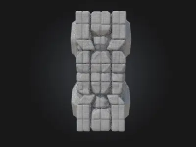 Super Realistic Modular RPG Wall Game-Ready Low-poly 3D model