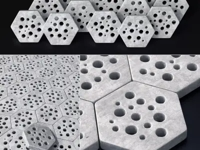 Stone Ngon hole decor n2 3D model