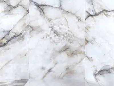 Wall Tiles Museum Crystal White 160x320 Set 2 Texture