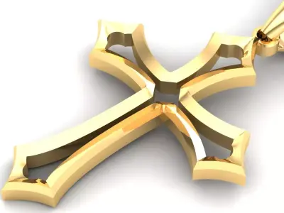 Light Gold Cross New Design  CP 42 3D print model