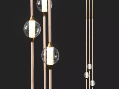 Led Lampatron Tabeo With Three Shades 3D model