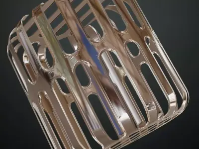 Silver Metal Grill Transparent PBR Seamless Texture order
