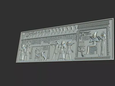 Judgement of Dead Osiris Egyptian 3D Printable Model CNC 3D print model
