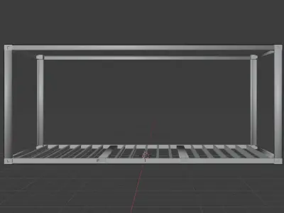 Basic Intermodal Shipping Container Frame Free 3D model