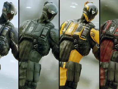 Low Poly - Cybernetic Soldier Perseus Low-poly 3D model