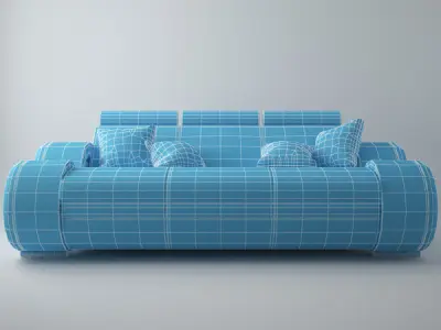 Modern Sofa 3x 3D model