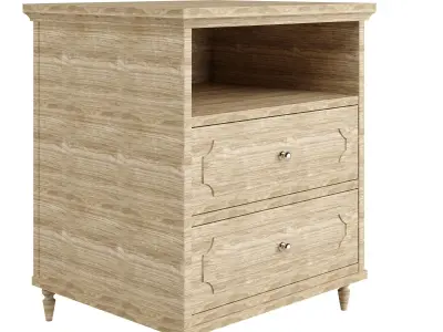 Isabella Nightstand with Charging Station 3D model