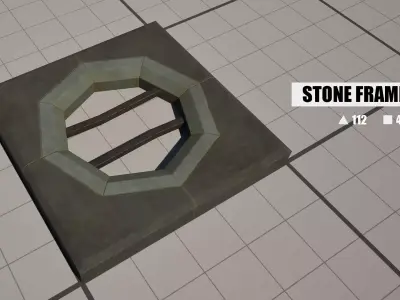 Stone Frame V1 Low-poly 3D model