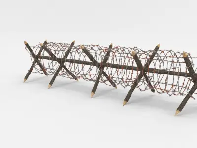 Barb Wire Obstacle 3D model