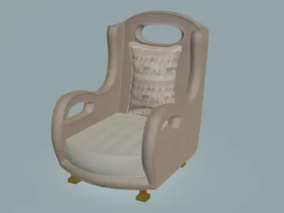 Tripple hole armchair 3D model