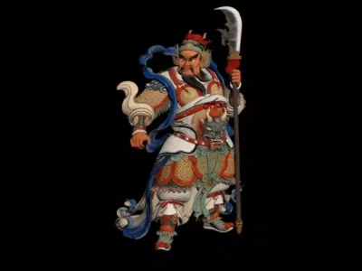 China  Door God Zhou Cang 3D model